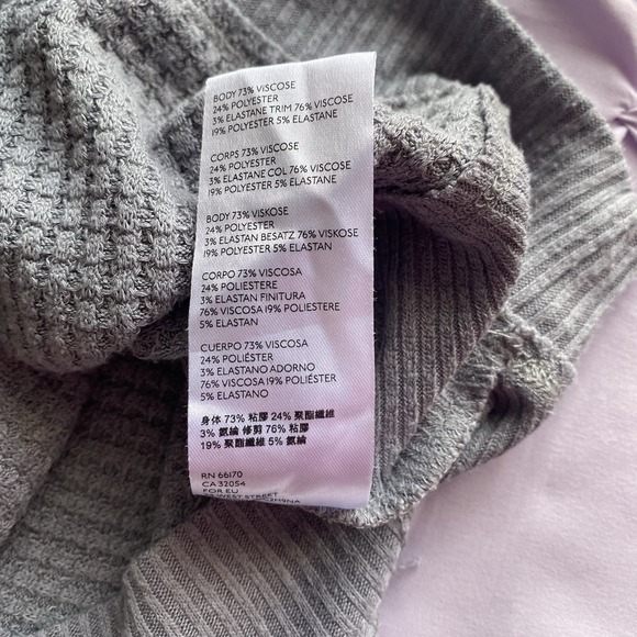 We the Free People Gray Santa Clara Gray Thermal Waffle Knit Long Sleeve Top XS - Picture 6 of 8